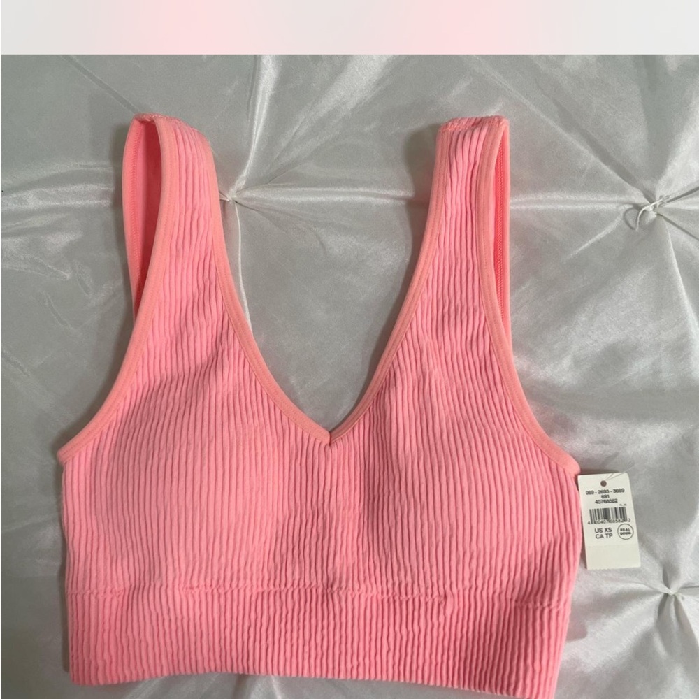 Aerie Pink Ribbed Bra